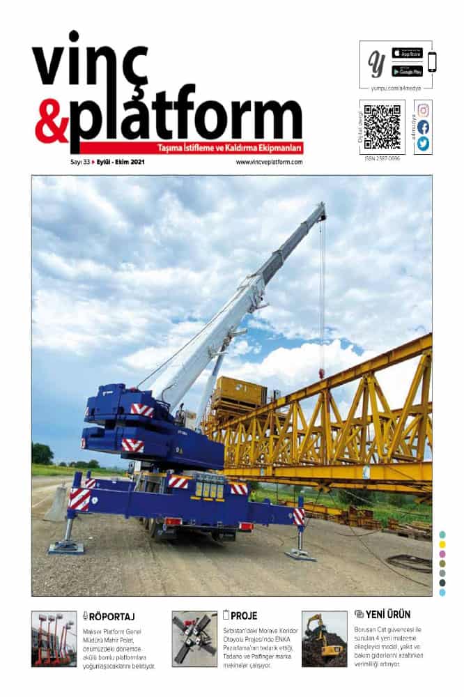 Vinç ve Platform Dergisi 33 Sayı - Eylül Ekim 2021 Kapağı