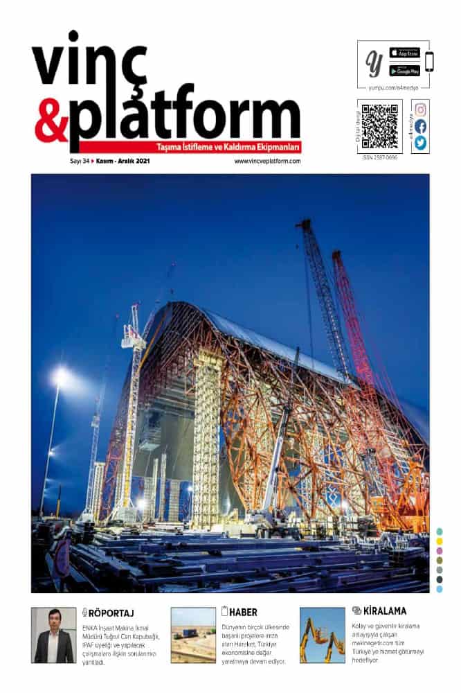 Vinç ve Platform Dergisi 34 Sayı - Kasım Aralık 2021 Kapağı